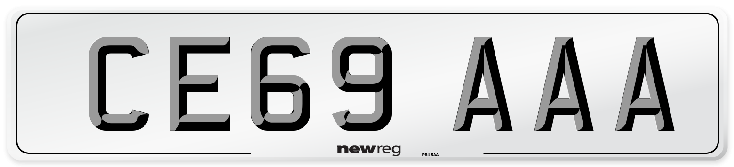 CE69 AAA Number Plate from New Reg